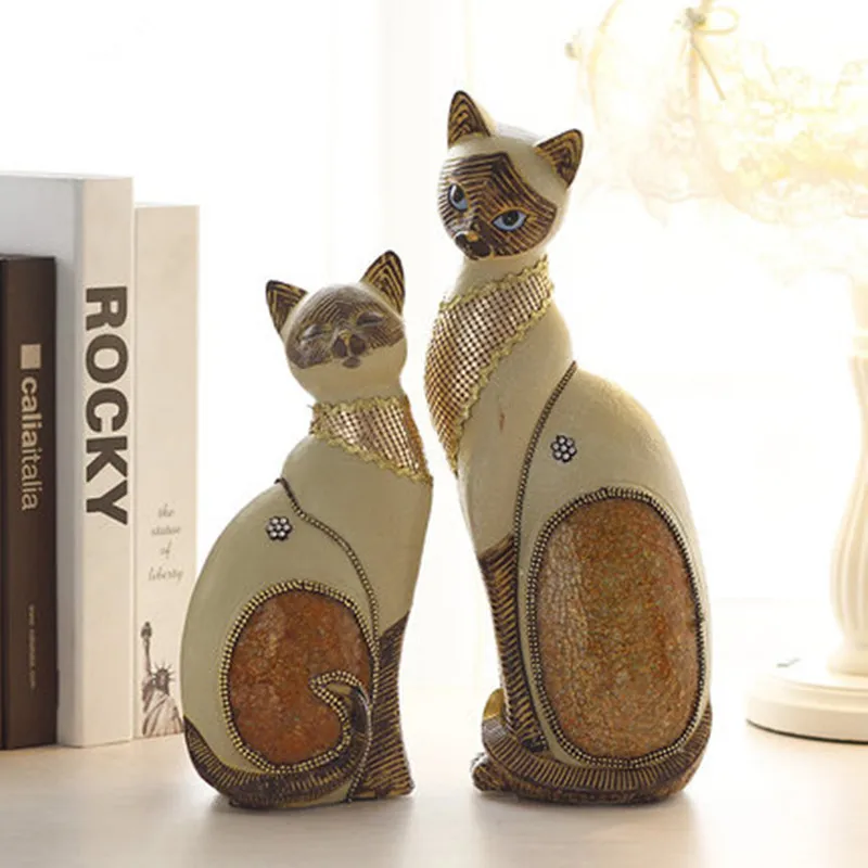 

Creative Egyptian Cat Southeast Asian Style Desktop Decoration Simulation Animal Resin Craftwork Statue Ornaments X1852