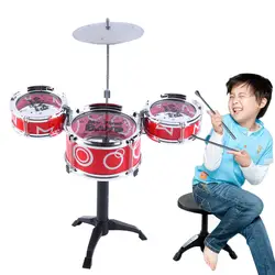 Детская игрушка джазовый барабан игрушечный музыкальный инструмент Cymbal палочки рок набор ручного барабана дети 5 Установка ударных