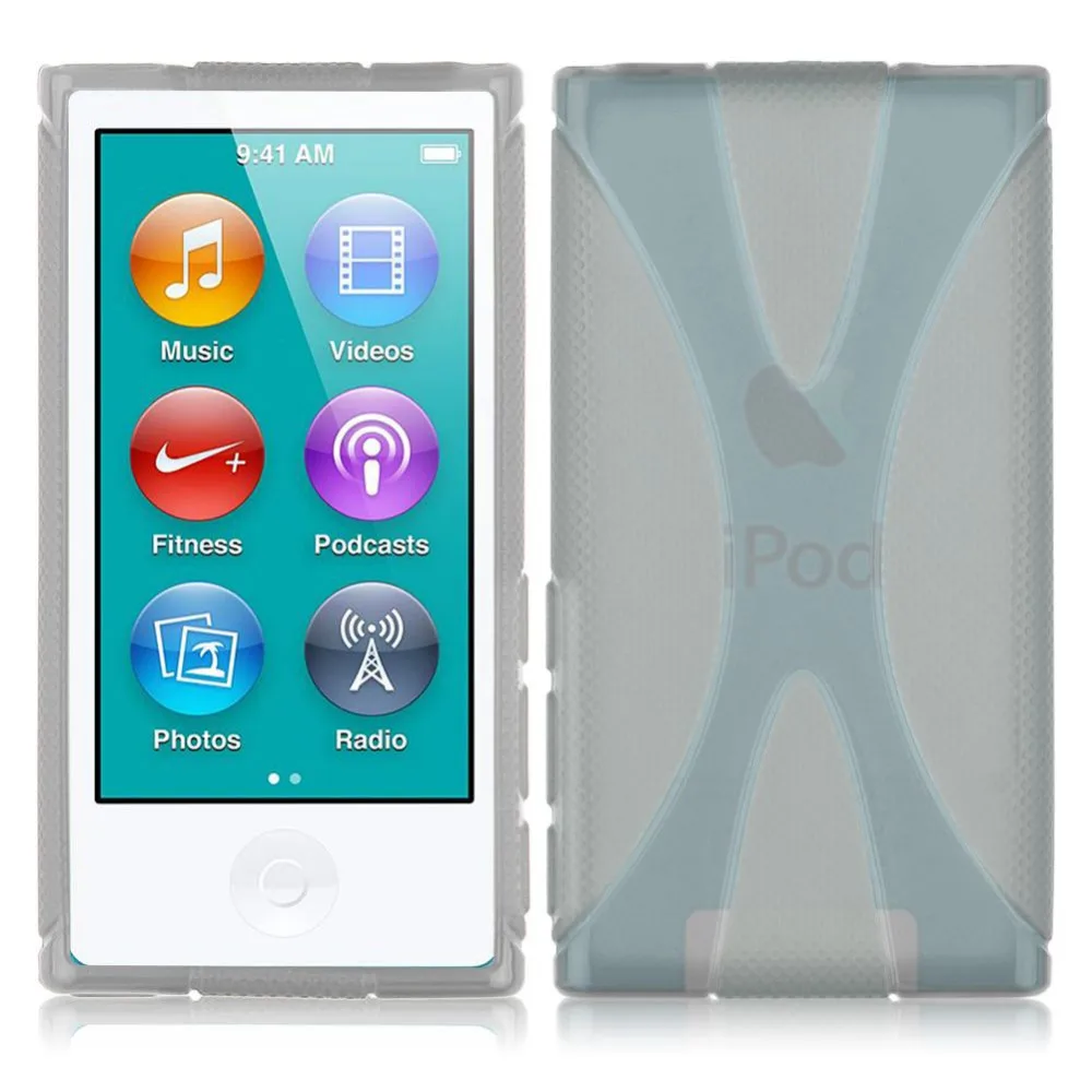 50 шт./лот тонкий мягкий ТПУ чехол для iPod Nano 7 8 + 100 шт Защитная пленка
