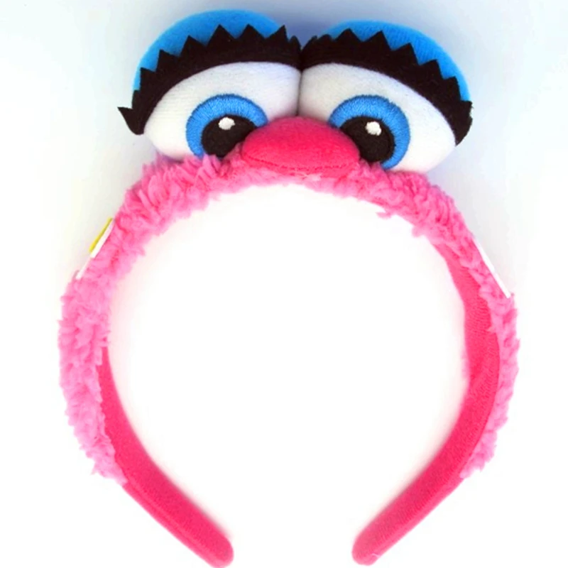 

Korea Lovely Sesame Abby Cadabby Hairbands Headbands Hair exaggerated cute cartoon face Funny plush hair bands headband