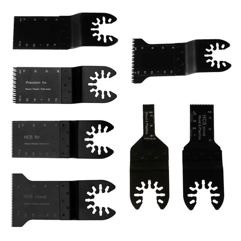 

7pcs/set Woodworking Oscillating MultiTool Saw Blade for Renovator Power Tools Metal Machine Accessories Cutting Hand Tools
