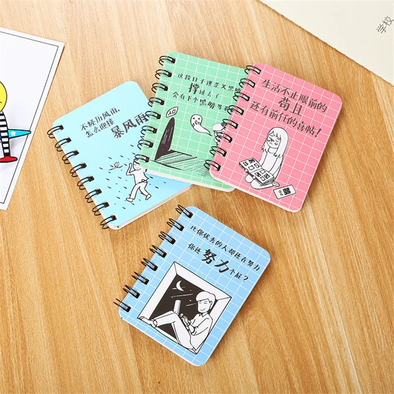 

1pcs 8*10.5cm creative character rollover notebook notebook diary cute portable pocket notepad copy Office stationery