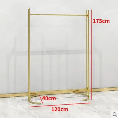Новая модная одежда магазинный демонстрационный стеллаж для выставки товаров, простые золотые пол-стиль Женская Одежда для хранения данных на стене - Цвет: 11