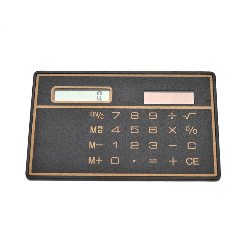 

8 Digits Ultra Thin Slim Mini Credit Card Design Solar Power Pocket Calculator