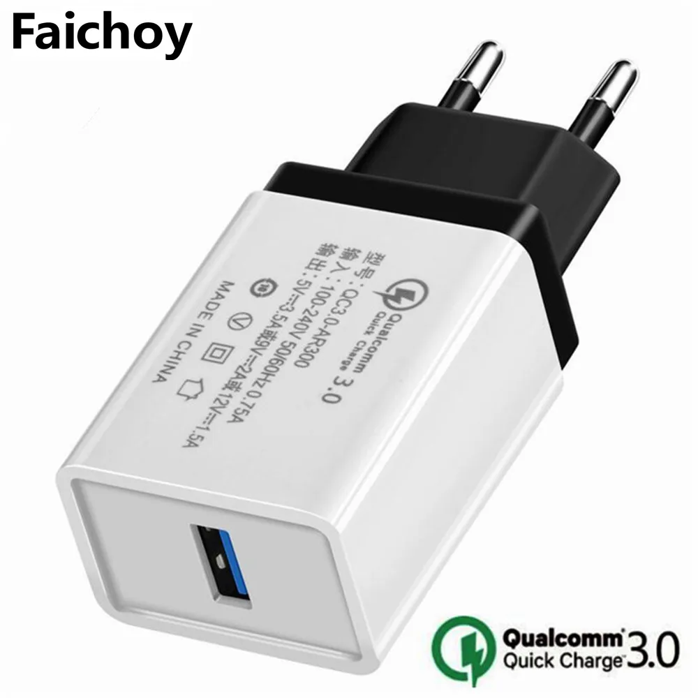 

EU/US Quick Charger 5V/3.5A QC 3.0 USB Phone Charger Wall Fast Charger Cables for iphone Huawei Xiaomi Samsung Galaxy ipad Apple
