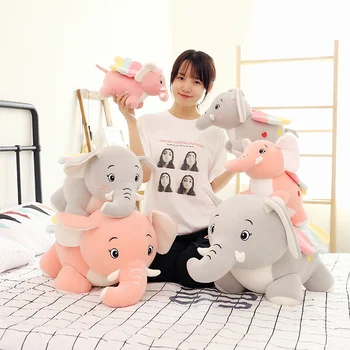 

kawaii plush elephant toys soft down cotton pillow kids appease sleeping doll baby accompany doll Christmas gift for children