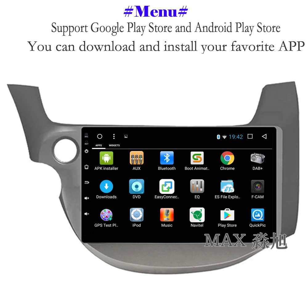 Sale MAX IPS Screen 2.5D Qcta Core 2G RAM 32G ROM Android 8.1 Car DVD Player for Honda Fit/Jazz 2006-2013 Car Radio RDS Free Map WiFi 2