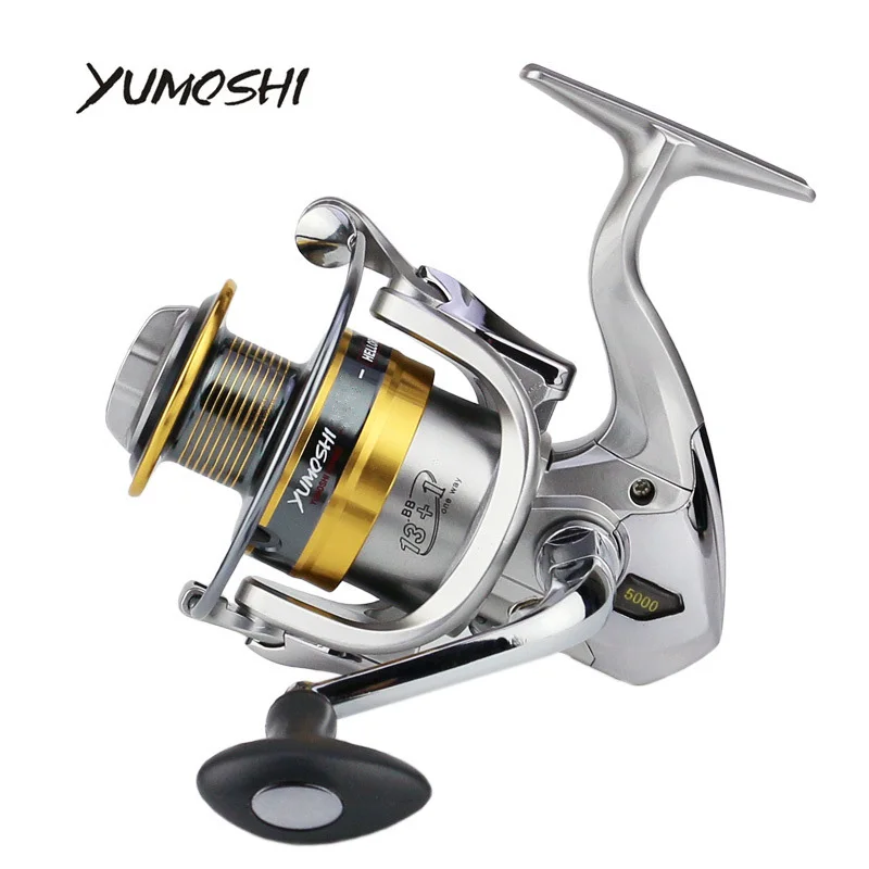 Yumoshi металлическая спиннинговая Рыболовная катушка основной корпус 13BB + 1 pesca 5 5: XS