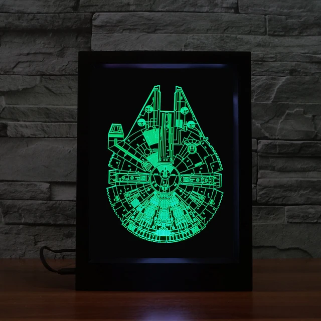han solo millennium falcon pattern digital display frame screen stars war led colorful light stormtrooper home - Stars War han solo millennium falcon pattern digital display frame screen stars war led colorful light stormtrooper home - Stars War