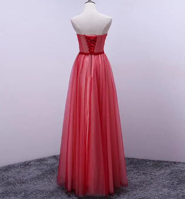 VENSANAC Strapless Crystal 2018 A Line Flowers Appliques Long Evening Dresses Lace Party Sash Backless Prom Gowns
