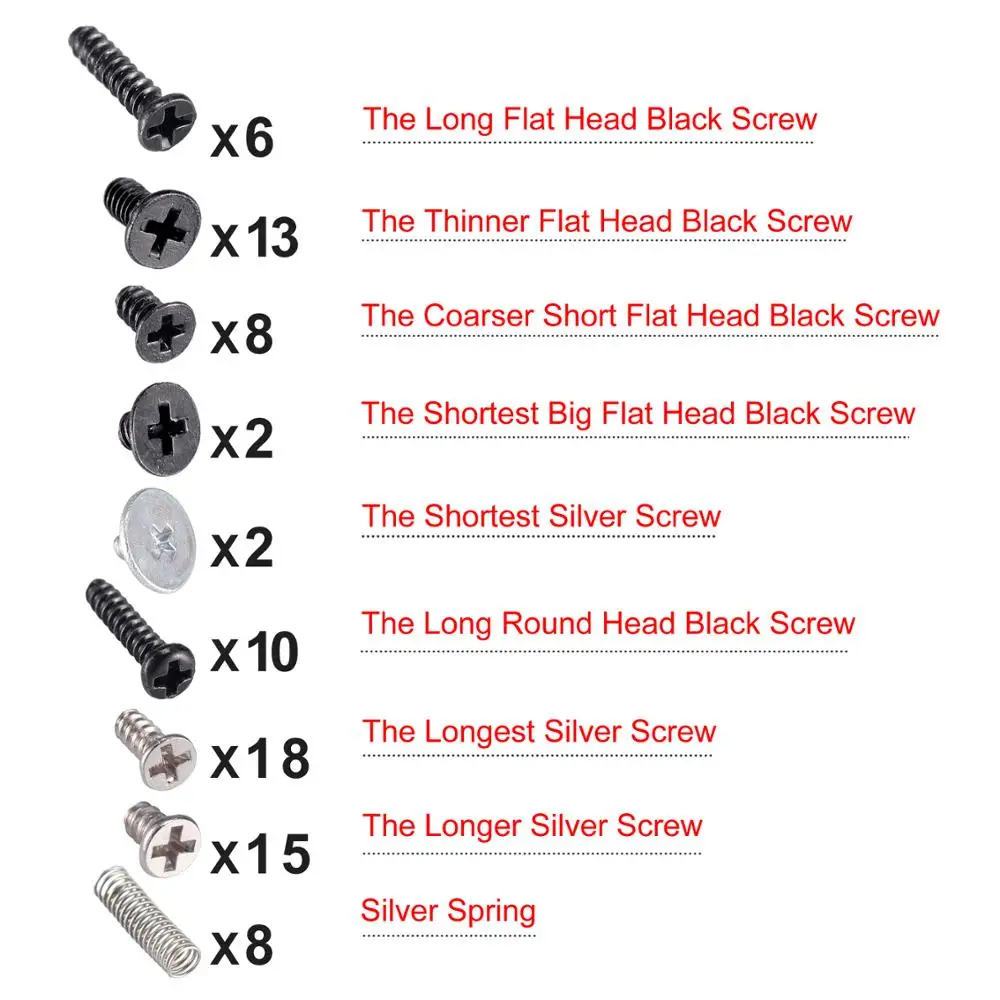 Полный комплект винтов для Nintendo Switch Console Joy Con NS|spring screw|spring switchspring set |