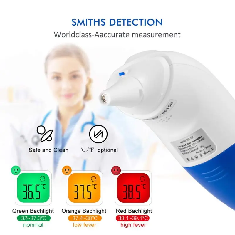 Детский Медицинский Инфракрасный электронный цифровой термометр бесконтактный младенческий лоб и ушной термометр измерительный диагностический инструмент