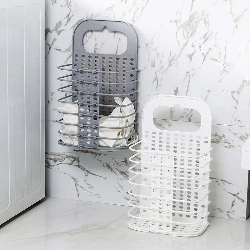 

Foldable Laundry Basket Bathroom Dirty Clothes Storage Basket Wall Hanging Washing Storage Bags Home Cloth Organizer Laundry Bag