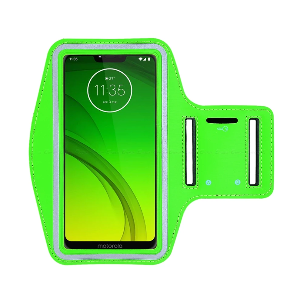 Кроссовки для бега тренажерного зала спортивная сумка-чехол-повязка на руку чехол для телефона для Motorola Moto Z Z4 Z2 Z3 силы G8 G4 G5 G5S G6 G7 Мощность плюс играть - Цвет: Зеленый
