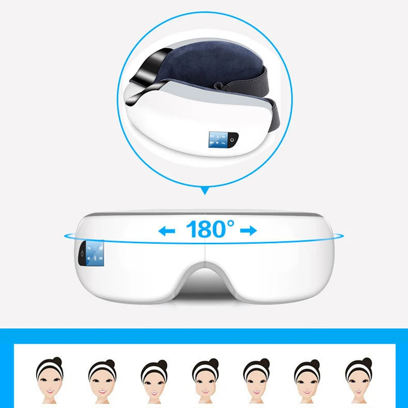 Pressão de ar Proteger a Visão Bluetooth Música Elétrica Olho Massageador Compressa Círculos Escuros Remover Magnético Distante-infravermelho Cuidados 13 High Quality Beleza e saúde