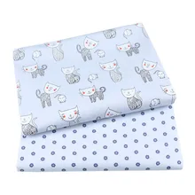 Syunss серый Кот цветочный принт хлопок Ткань DIY ткань лоскутное Telas шитье детские игрушки постельные принадлежности стеганый Tecido ткань Tilda