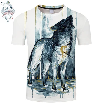 

Bleedingsoul By ScandyGirl Arts Wolf 3D T shirt Men tshirt Casual Tees Groot t-shirt Short Sleeve Tops Animal Camiseta DropShip