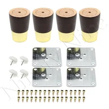 4 шт. орехового цвета из натурального дерева надежные 83X55X40 мм деревянные ножки для мебели в форме конуса деревянные ножки для шкафов мягкий стол