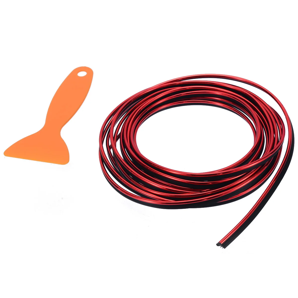 Mayitr 5m Car Styling Strips Trim Decals Interior Door Sticker Moulding Line DIY Red Car Seal Accessories