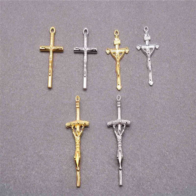 

Catholic universal Jesus cross rosary beaded cross. Christian Jesus Classic Cross Universal Pendant 10 Pieces