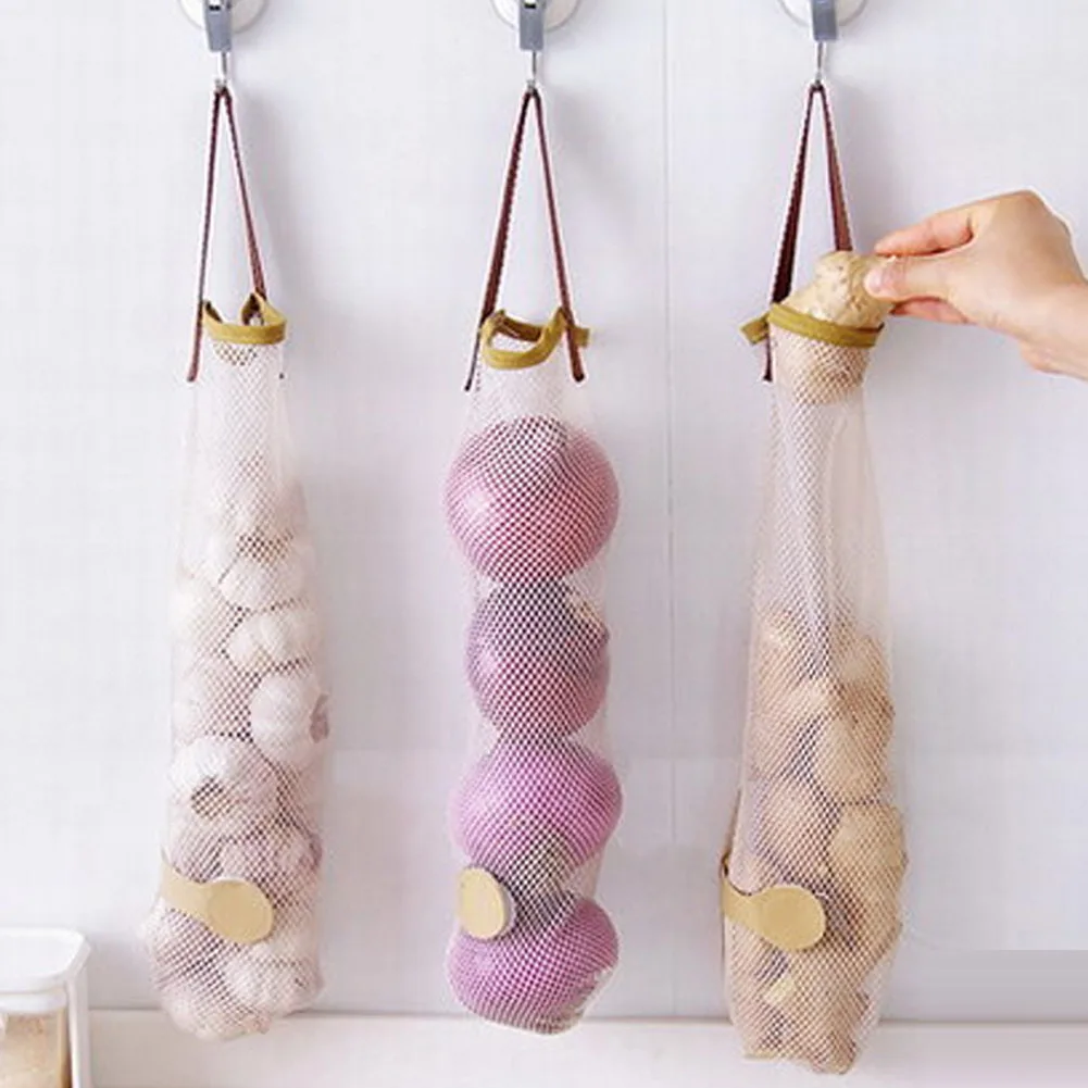 Creative Home Furnishing Hollow Breathable Hanging Storage Bag Of Fruit And Vegetable Garlic Onion | Дом и сад