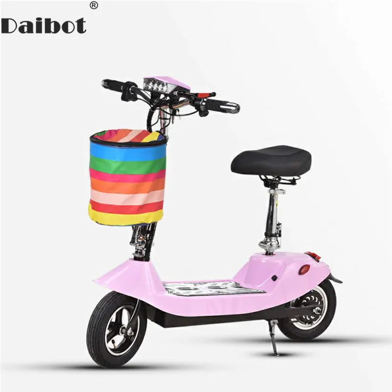 Clearance Daibot Electric Scooter 36V Two Wheel Electric Scooters 10 inch 350W Portable Pink Folding Electric Bike For Girl Women 0