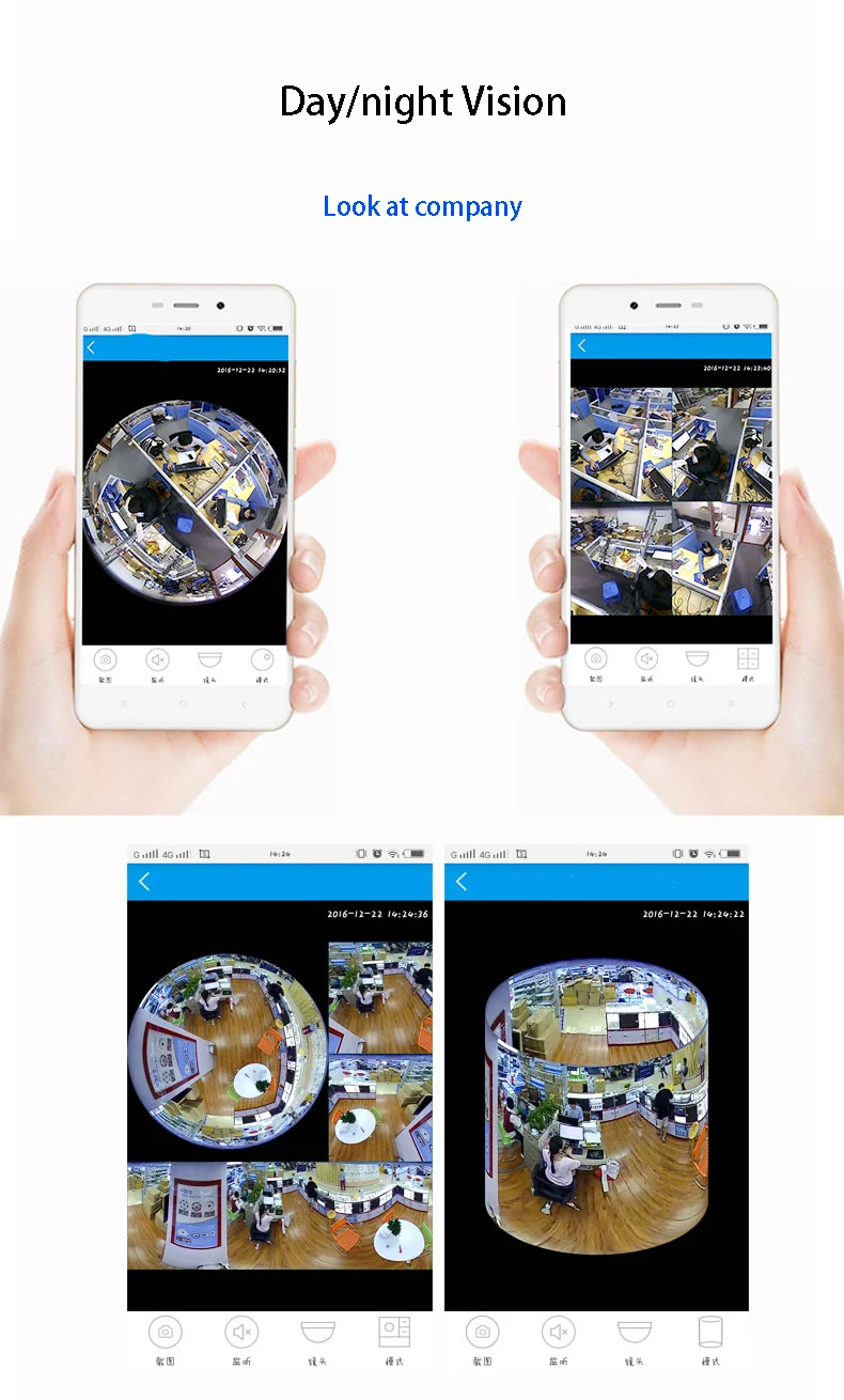 1080P WiFi мини панорамная камера 360 степени камеры «рыбий глаз» Хранение видео 64GB Дистанционное IR-CUT аудио