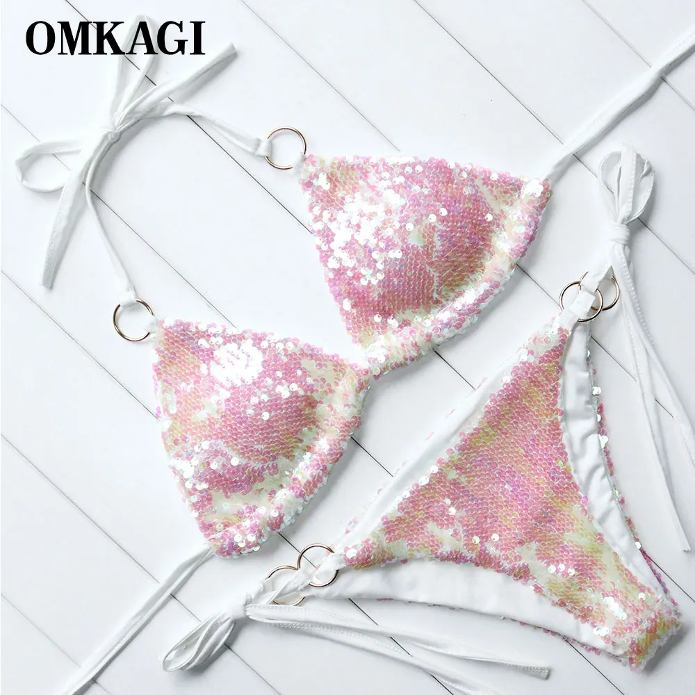 

OMKAGI 2018 Sexy Push Up Bikini Swimwear Women Swimsuit Floral Bikini Set Swimming Suit Beachwear Bathing Suit Biquini Females