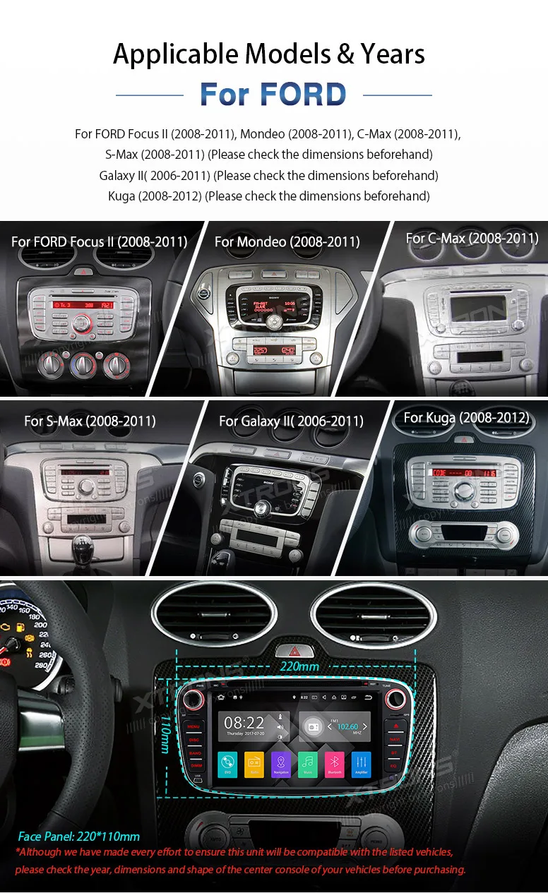 Perfect 2 Din 7" HD Android 7.1 Radio GPS HDMI Car DVD Player for Ford Galaxy II Kuga / Focus II C-Max S-Max 2008 2009 2010 2011 5 Perfect 2 Din 7" HD Android 7.1 Radio GPS HDMI Car DVD Player for Ford Galaxy II Kuga / Focus II C-Max S-Max 2008 2009 2010 2011 5