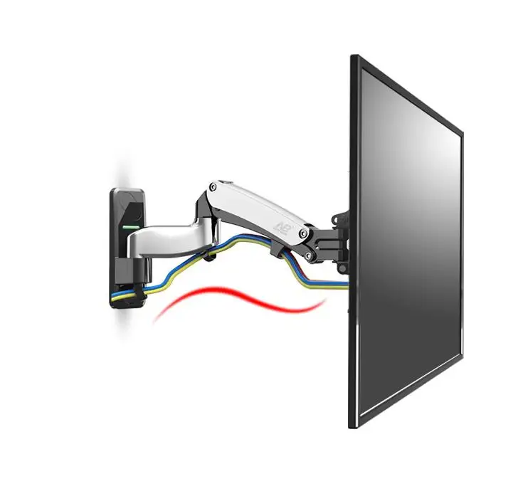 Светодиодный настенный держатель для ЖК-телевизора NB F450 с газовой пружиной 4"-50" для монитора с полным движением нагрузка на руку 17,6-35,2 фунта(8-16 кг) Макс. VESA 400*400 мм