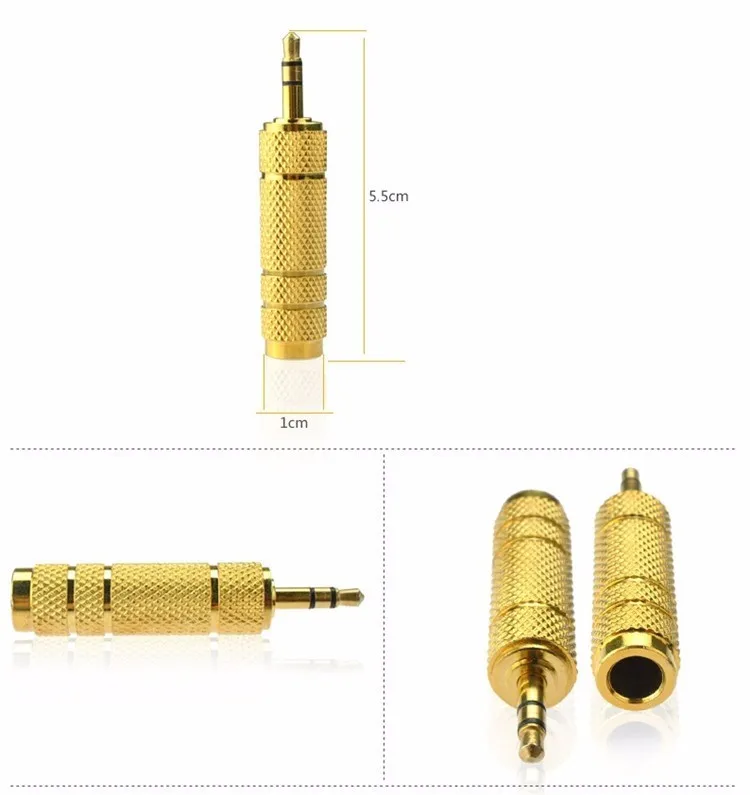

1pcs /lot 3.5 turn 6.5 audio adapter converter head headset microphone turn the microphone audio head male to female