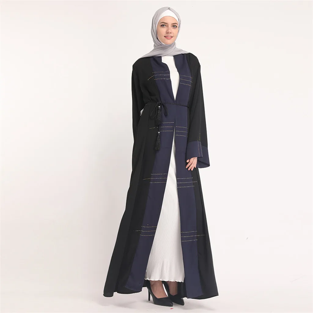 Ближний Восток мусульманин платье музыкальный платье из Дубая Абая, для мусульман женский Восточный халат длиной макси платье для