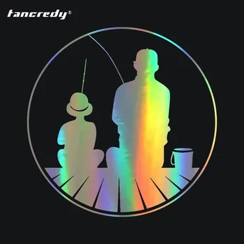 

Father&Son Fishing Car Stickers on cars motorcycle 16*16cm 3D vinyl sticker funny for whole car body window car styling