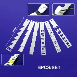 6 шт./компл. научная фантастика модель детальная модификация линии вспомогательная нержавеющая сталь угол калибровки Calipe