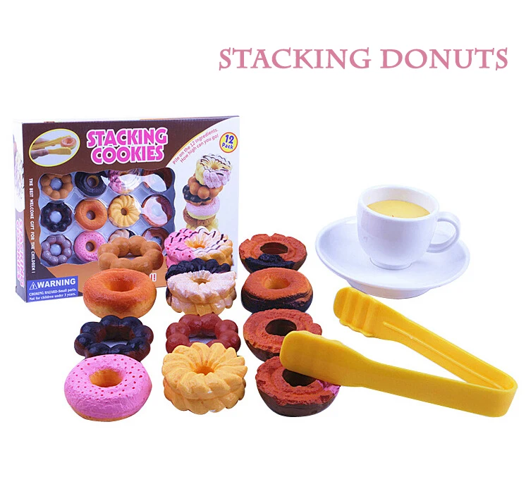 Пончики укладки игрушки красочный прекрасный моделирование пончик Cookie до кучи Игры развивающие подарки для детей