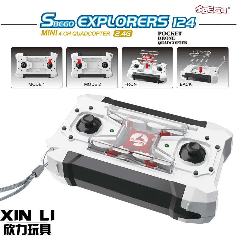 

124 new small package 2.4ghz mini remote control aircraft quadrocopter a key return headless mode UAV DRones