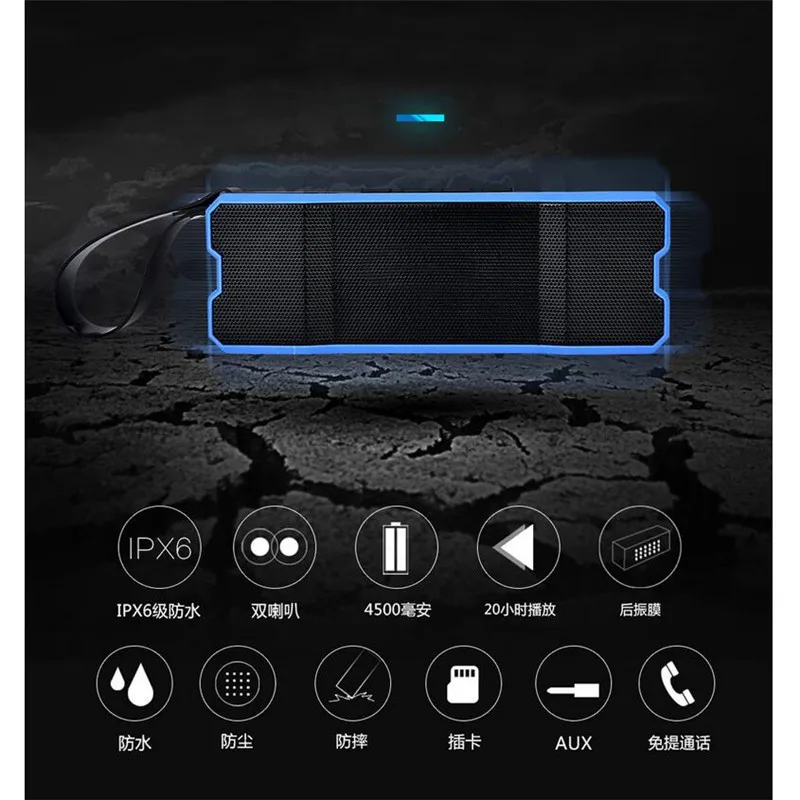 4 Portable Wireless Stereo Bluetooth Speaker Mic TF Card Handsfree Outdoor Sport Bicycle Wireless Bluetooth Speaker for Xiaomi&ios