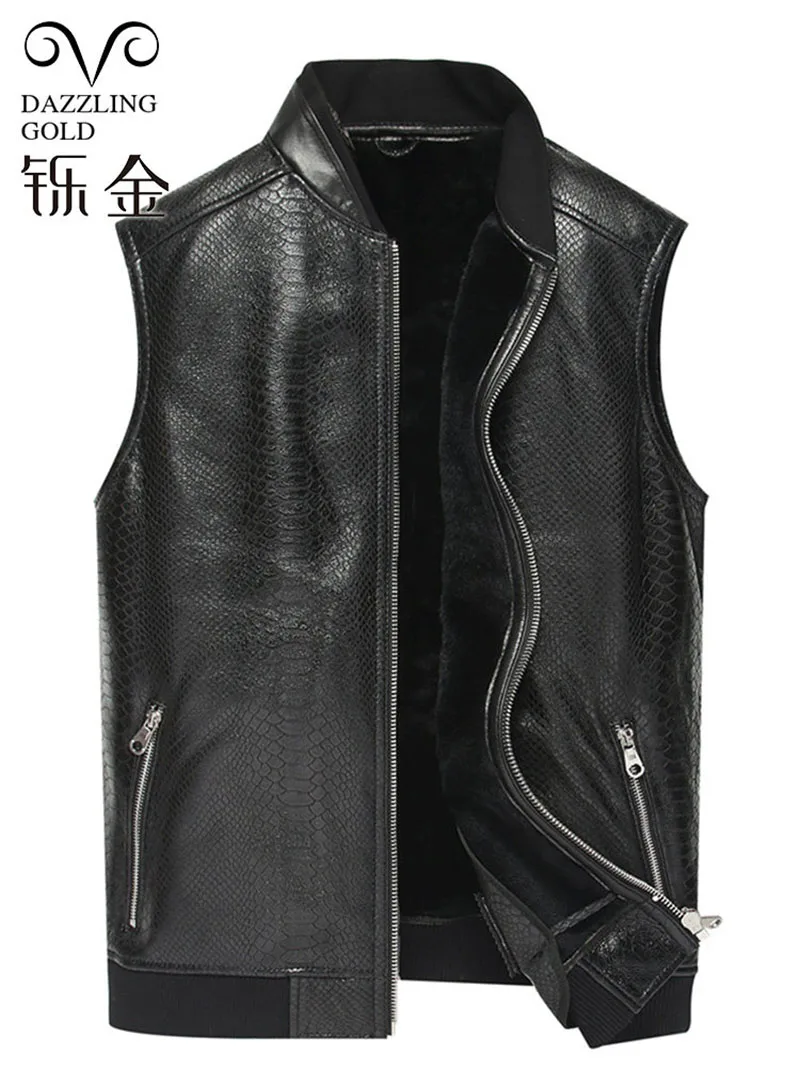 

100% Natural sheepskin men vest genuine leather men jacket high quality fashion men coat Winter Spring Autumn