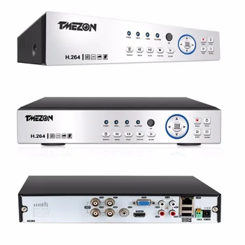 

Tmezon HD 4CH 1080P DVR NVR HVR 3 in 1 Advanced Security Surveillance System Support Analog TVI CVI AHD IPC 5 in 1 Video Input