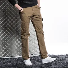 Осенние новые хлопковые военные брюки хорошего качества с несколькими карманами военные брюки карго стиля