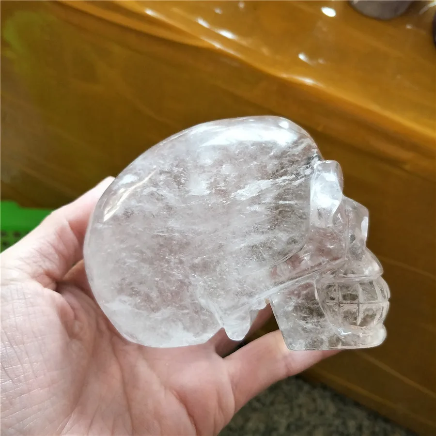 Большой размер кварцевый камень кристалл голова череп для рождественского подарка рождественские украшения