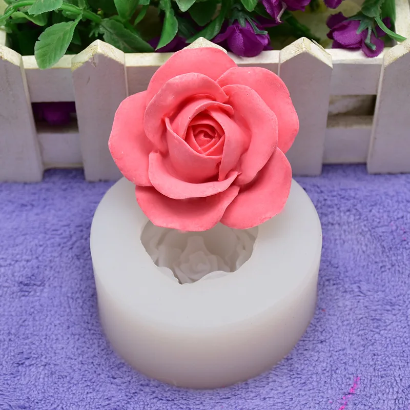 Гибкие DIY свечи ремесла формы легко разворачивать выпечки инструменты 3D цветок розы шарообразные ручной работы силиконовые мыло торт свеча плесень