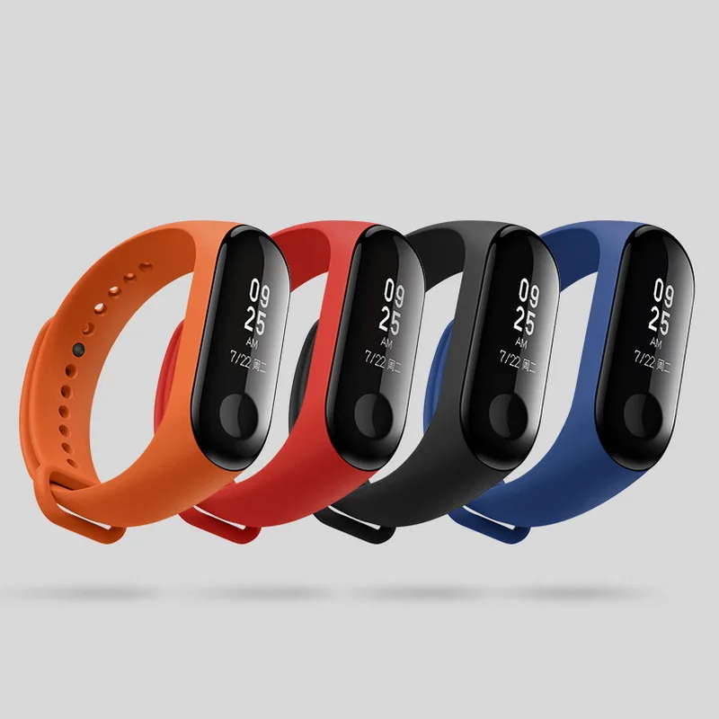 

Xiaomi Mi 3 sport Silicone watch wrist Band Smart Bracelet Wristband Waterproof Bubber Strap Accessories Pink Blue Black Red