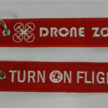 Drone зоны Включите полета заводская цена Ткань брелки, сделанные твил+ кольцо с Мерроу границы принять заказ