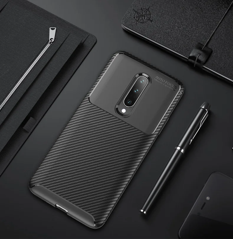 

Phone Case For OnePlus 7pro 7 6T 6 Case Soft Anti Fingerprint Cover Carbon Fiber TPU Cover For One Plus 1+7Pro 1+7 1+6 1+6T Case