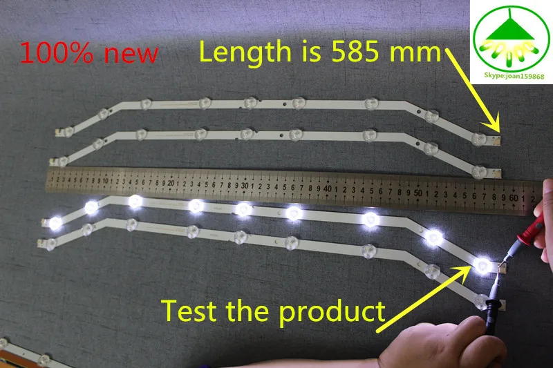 4 шт./лот 100% новая 9LED полоса подсветки для Samsung 32 &quotТВ приставка Barra D3GE 320SM0