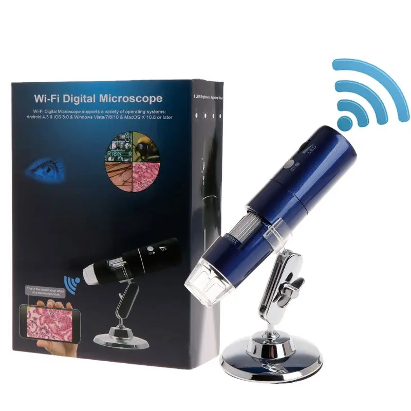 HD 1080P WiFi микроскоп 1000X лупа для Android iOS iPhone iPad Windows MAC|Микроскопы| |