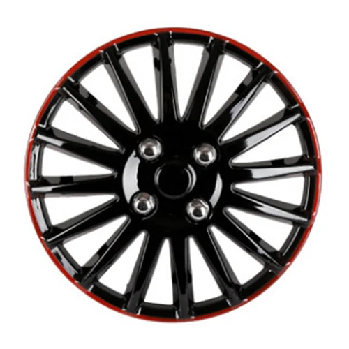 

14" Car Wheel Trims Hub Caps Plastic Covers Universal Black red