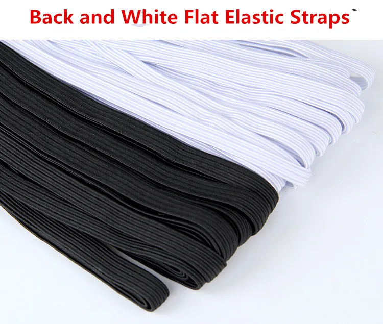 6mm and 11 mm white flat elastic straps Elastic Webbing Garment Waistbands Strap
