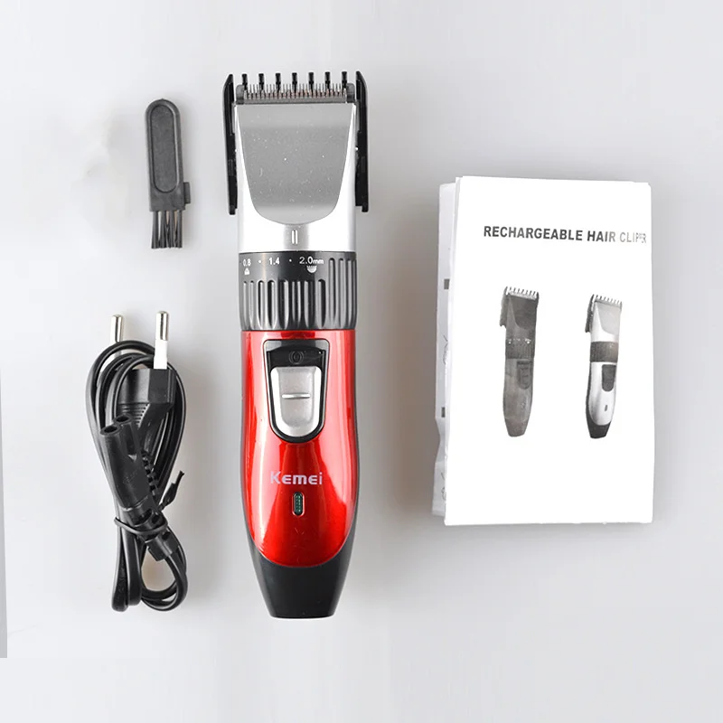 Kemei Hair Trimmer Rechargeable Electric Hair Removal Men Hair Cutting Machine with Adjustable Comb Professional Hair Clipper Kemei Hair Trimmer Rechargeable Electric Hair Removal Men Hair Cutting Machine with Adjustable Comb Professional Hair Clipper